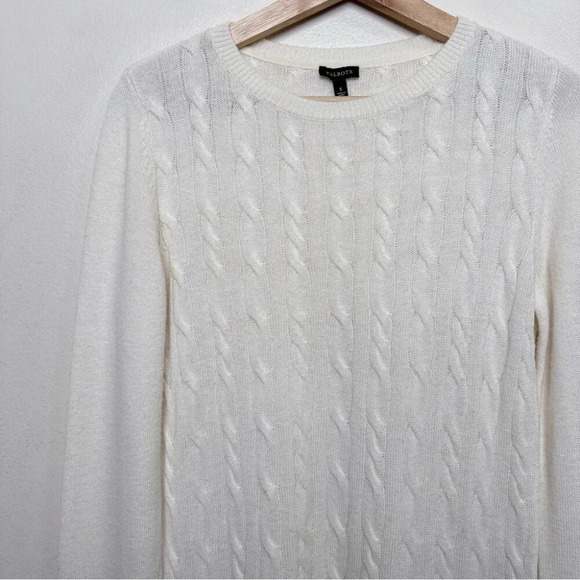 Talbots Womens Small Crew Neck Cable Lambswool Sweater - Picture 8 of 15